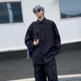 痞帅长袖套装衬衫宽松长袖衬衫长裤休闲套装上衣套装情侣TZ08/P85，男装衬衫，星座206（原A221）