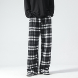 小香风毛呢阔腿裤情侣垂感直筒休闲格子长裤加绒+10D517/P45，男装卫衣，星座206（原A221）