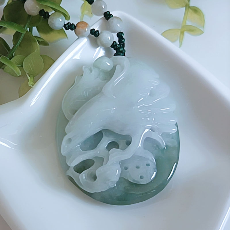 天然缅甸翡翠a货玉石雄鹰展示抓住机遇大展宏图富贵招财大气玉坠