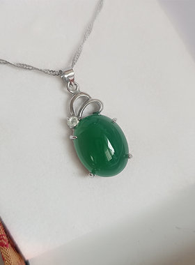 上新特价大水滴玉项链水波锁骨链