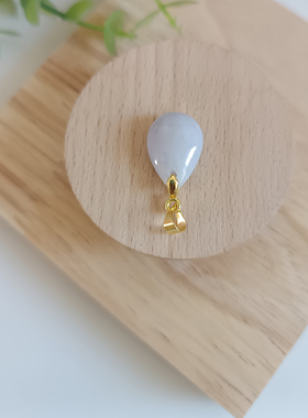 天然翡翠高贵紫罗兰玉水滴吊坠精致优雅百搭淡紫色玉石项坠项链