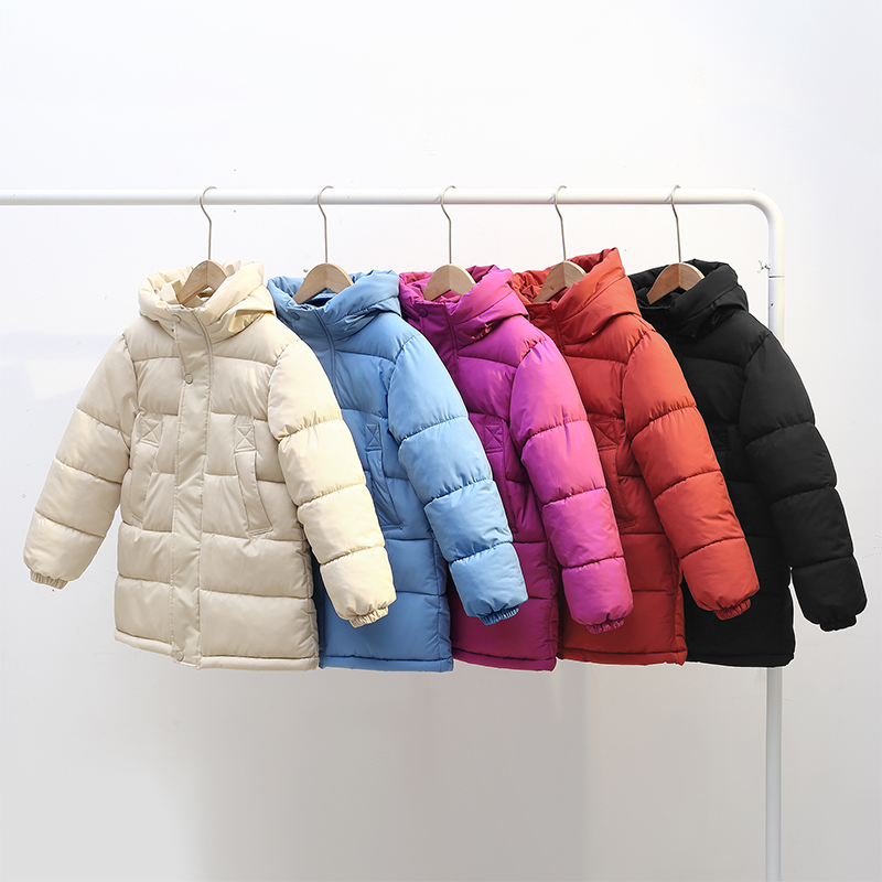 冬季儿童羽绒棉服中长款男女童加厚棉衣小童棉袄小孩冬装保暖外套
