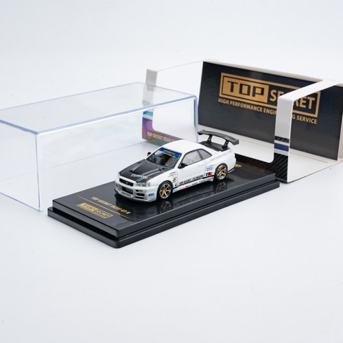 1/64 INNO 日产 R34GTR 白车碳盖 合金模型