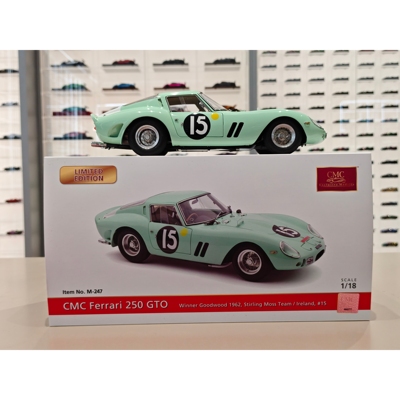1/18 CMC 法拉利250GTO右舵版 #15牛油果绿 合金全开模型