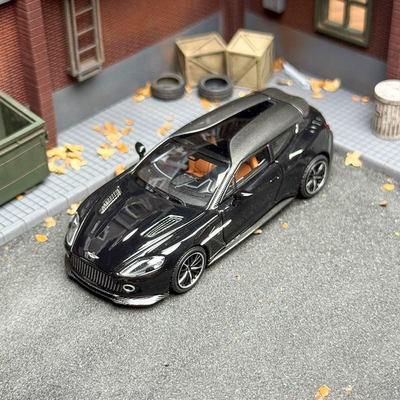 KING MODEL 1/64 阿斯顿马丁Vanquish Zagato 黑色 合金封闭模型