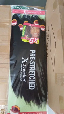 3X Marley Braid外贸非洲脏辫黑人编发毛毛虫卷三件套化纤钩针发