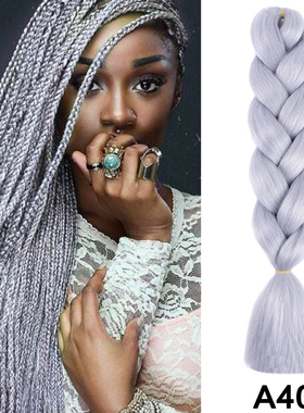 网红大辫子脏辫多色黑色蓬松假发多色拳击辫雷鬼编发jumbo braid