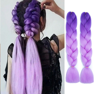 非洲脏辫假发女双色渐变色接发丝演出舞台高温丝编发神器braiding