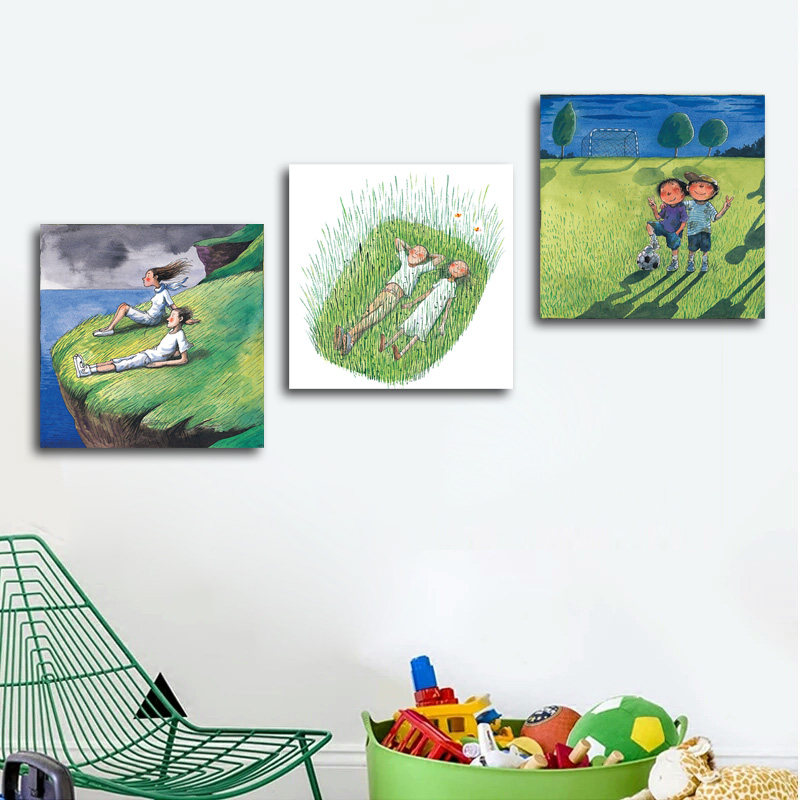 几米挂画装饰画 卡通漫画儿童房无框画 客厅装饰画卧室经典无框画