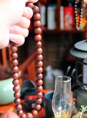 精品定制天然雷击枣木三十六雷手串手持36道家流珠手链静心国风潮