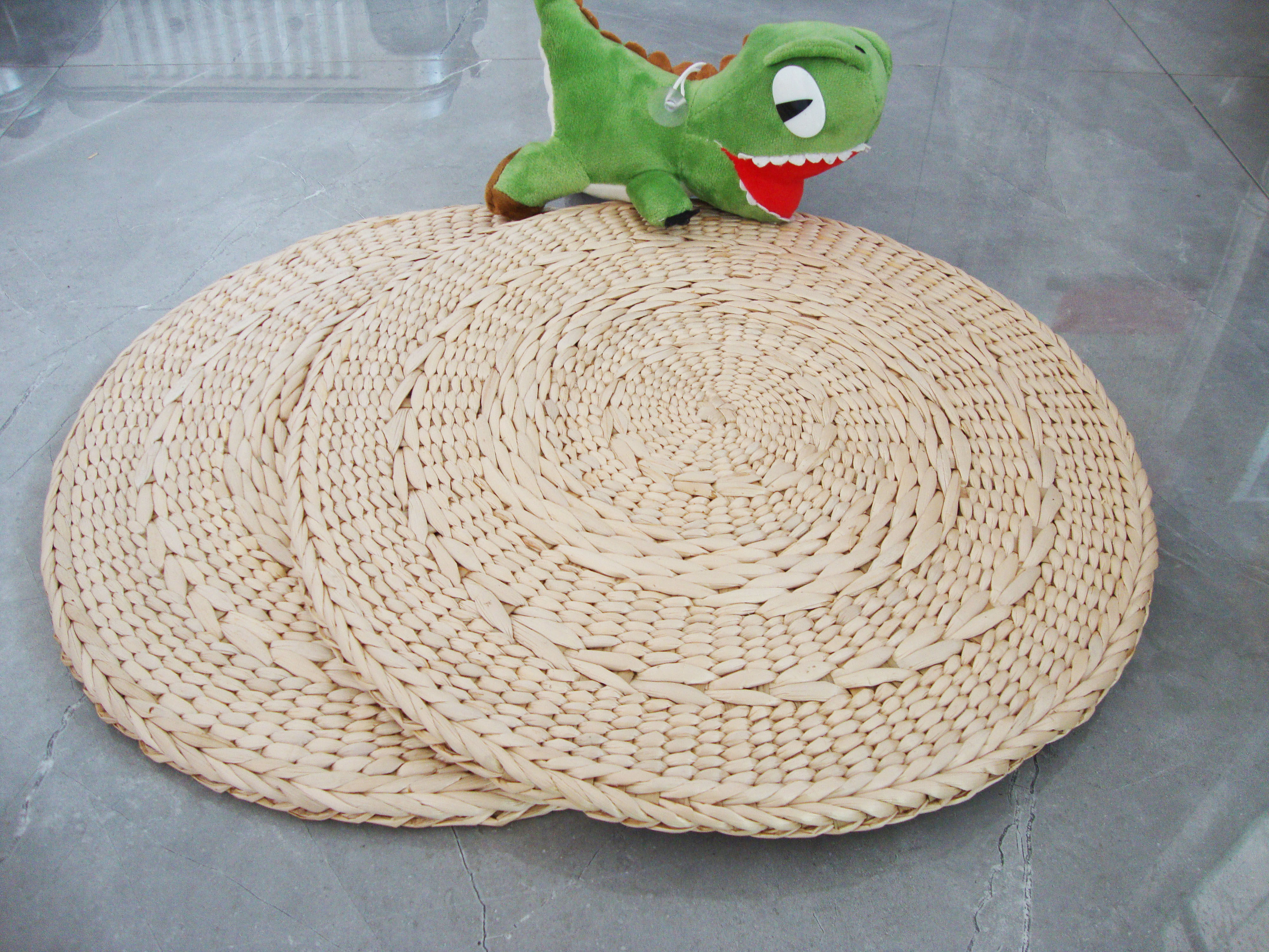 田园式沙发坐垫门毯 草编坐垫地垫脚垫门前垫子瑜珈垫门方垫子