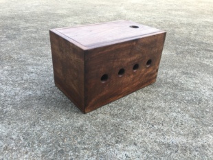 定制实木木盒木箱黑胡桃木电线插座排插收纳盒红橡木遮挡箱整理箱