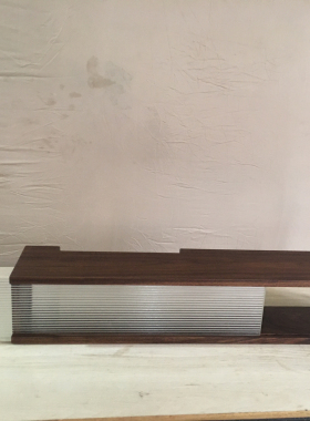 定制红橡木集线盒黑胡桃木电线插座排插收纳盒机顶盒路由器遮挡箱