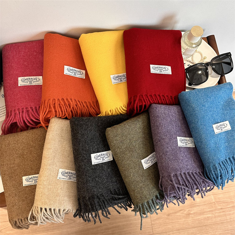 安哥拉红色100羊毛男女围巾围脖