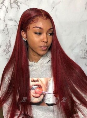Wine red hair 9A Brazilian human hair bundles extensions人发