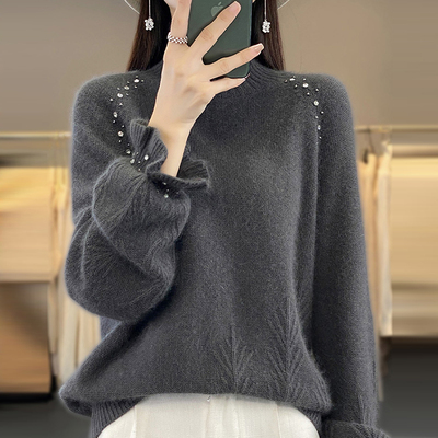 毛衣女冬季2025新款内搭可外穿洋气宽松高级感宽松大码针织打底衫