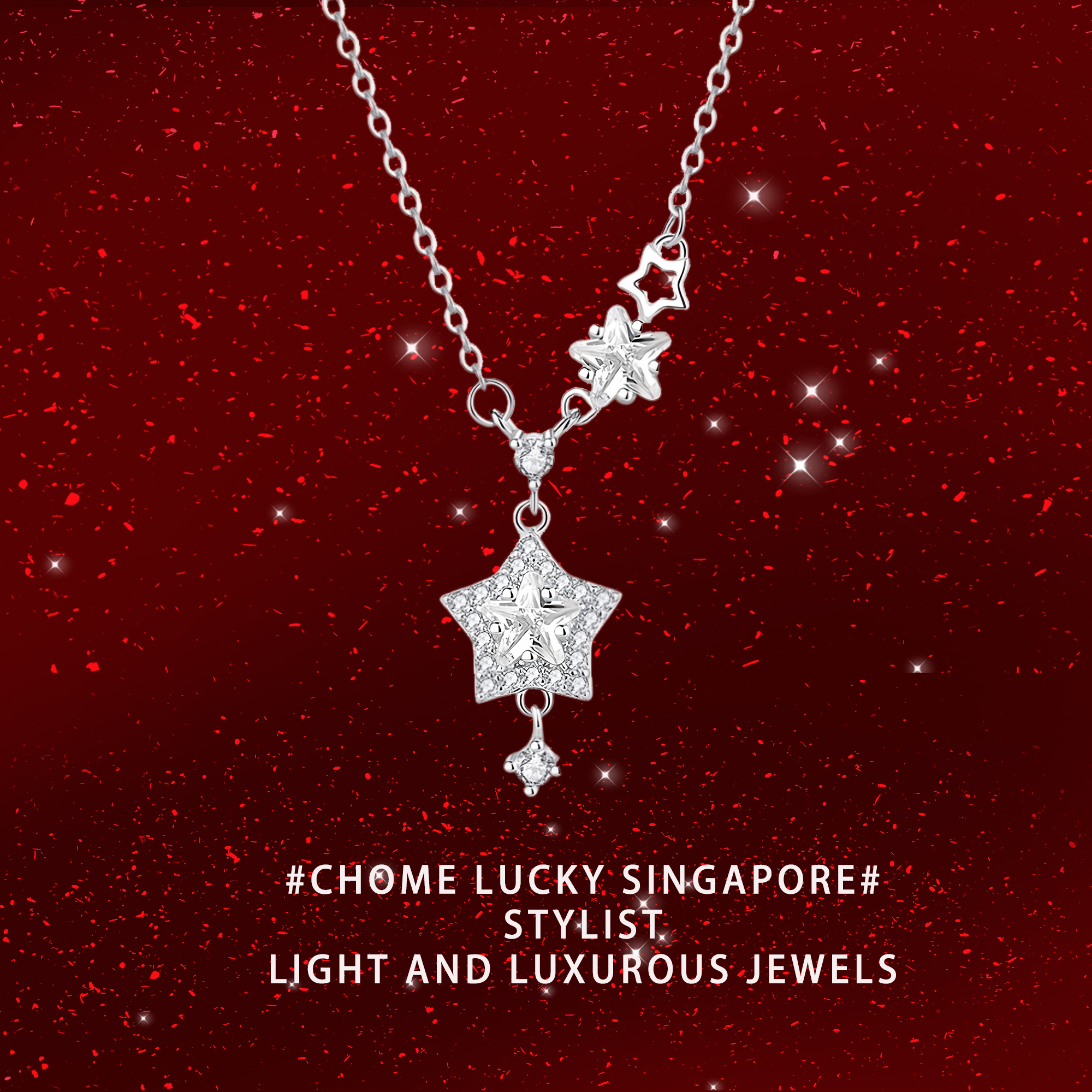 「星光灿烂」纯银s999星星项链女生轻奢小众高级感锁骨链生日礼物