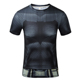 虎迹蝙蝠侠3D印花短袖 健身衣男速干运动紧身T恤