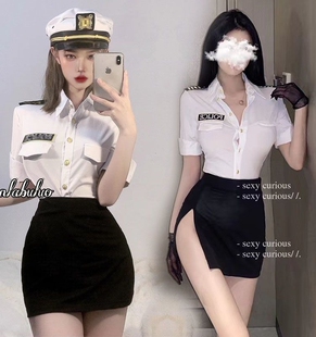 成熟御姐风空姐制服jk性感女士警机长上衣ol女装 职业套装 丝袜衬衫