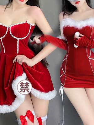 女主播上镜服装圣诞主题衣服红色洋气丝绒裙三件套包臀连衣裙