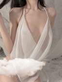 法式 荷尔蒙 v领短袖 雪纺衫 后背系带 女设计感小众短款 唤醒你