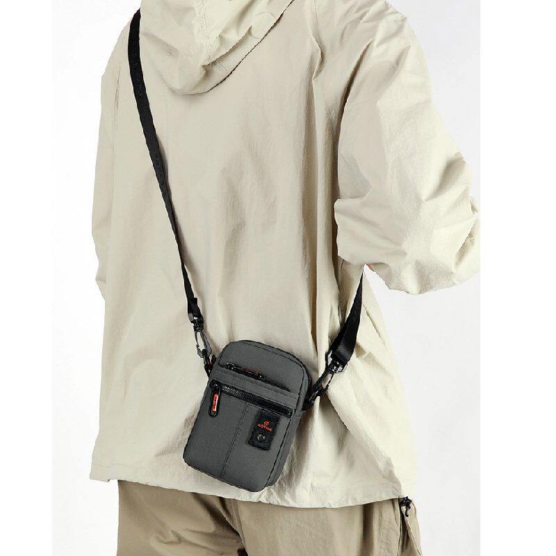 三用迷你小方包可拆背带男式单肩斜挎手机证件钥匙穿皮带运动腰包