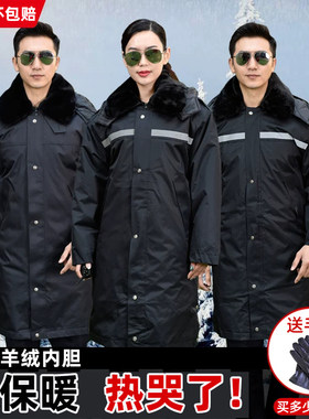 加绒加厚中长款多功能棉服冬装