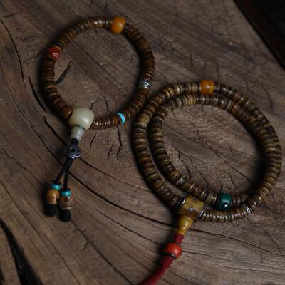 藏传老骨手串藏式佛珠念珠