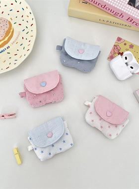 ins星星亮片耳机包适用于苹果无线蓝牙耳机包收纳保护套软壳