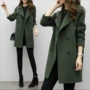 Mùa thu đông 2019 mới Áo len nữ tính khí Áo len mỏng mỏng cỡ lớn Áo len dài - Trung bình và dài Coat áo khoác da