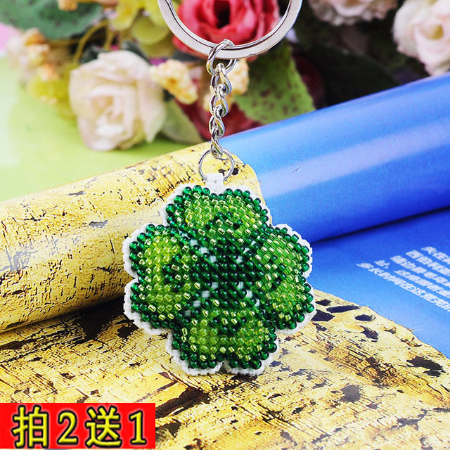 精准印花满珠绣青凤凰十字绣