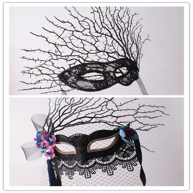 万圣节情侣男女面具夸张树枝化妆舞会舞台假面成人威尼斯cosplay