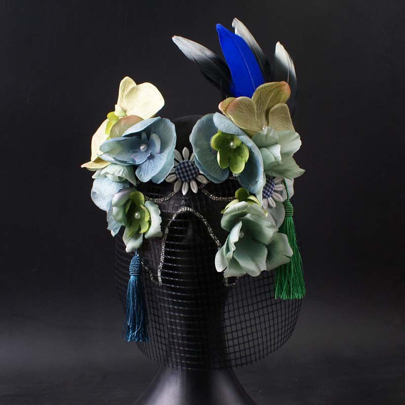 森系花仙子全脸美女神成人唱歌蒙面歌王面具舞台演出唱将假面罩