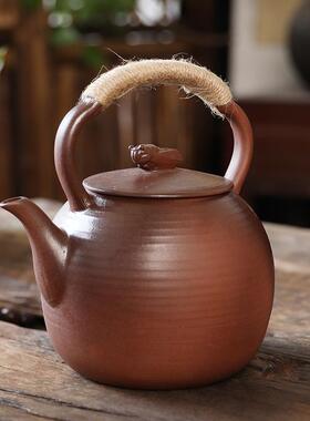 古陶坊金蝉壶陶瓷烧水壶家用电陶炉围炉煮茶紫砂手工养生壶碳炉