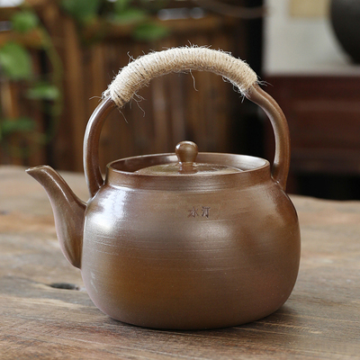 古陶坊老岩泥煮茶壶烧水壶提梁