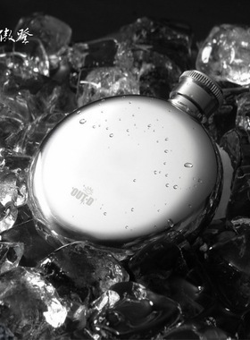 OUT-D傲登18/8 #304不锈钢圆形英伦风格150ml酒壶送漏斗F9502