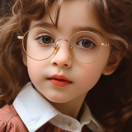 新款儿童经典平光镜时尚百搭圆框眼镜