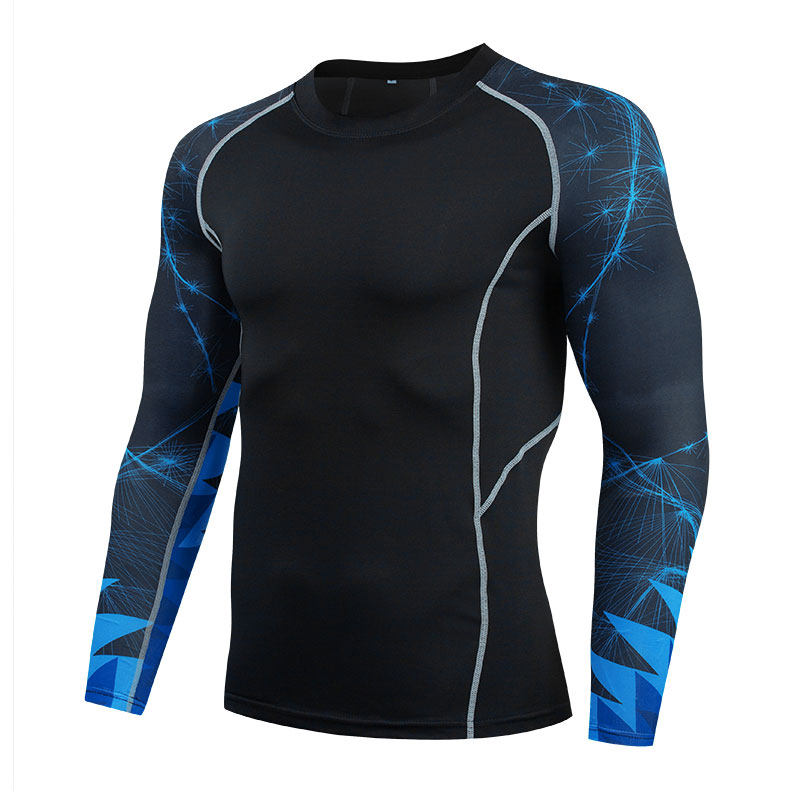 LONG SLEEVE TIGHTS MENS BASKETBALL BALL BREATHABLE QUICK DRY CASUAL FLOWER ARMS LONG SLEEVE GYM T-SHIRT TRAINING LEGGINGS SPORTSWEAR