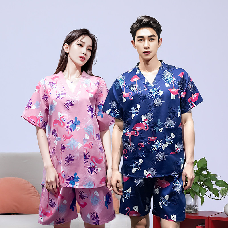 亲子汗蒸服儿童浴服纯棉女桑拿大码男士一家三口温泉洗浴足疗按摩图片
