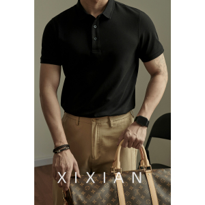 XIXIAN高端5A抑菌面料凉感50支珠地Polo衫短袖T恤男翻领商务休闲