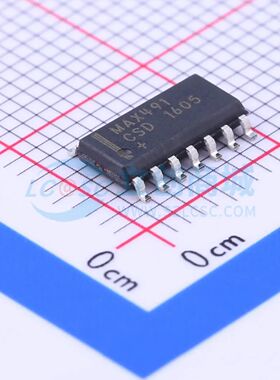 低功耗，限摆率 RS-485/RS-422 收发器 MAX491CSD+T SOIC-14 RS-4