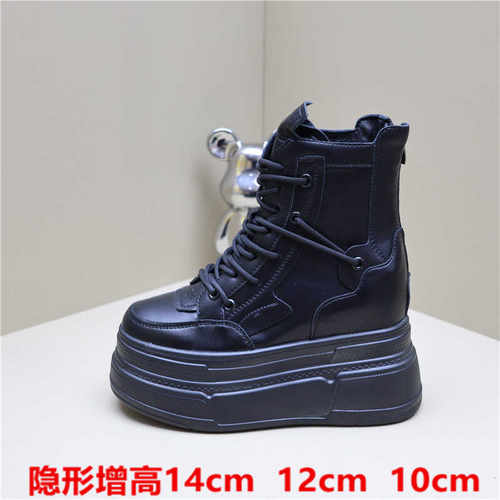 14cm厚底休闲鞋10cm马丁靴女