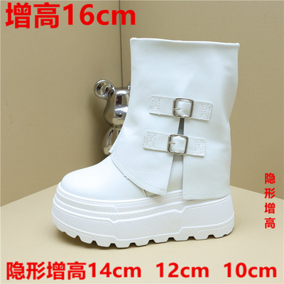 隐形12cm内增高马丁靴女