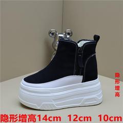 增高14cm雪地靴女2024冬季厚底12cm松糕防滑加绒加厚保暖高帮棉鞋