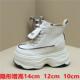 厚底高帮12增高14cm高颜值老爹新款 2024秋冬小个子10百搭中帮女鞋