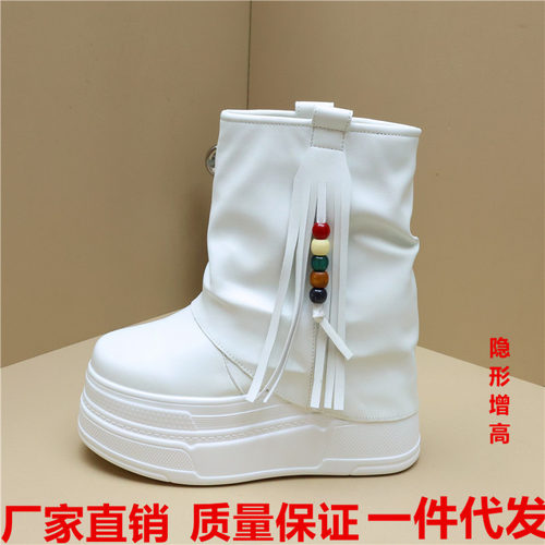 14cm厚底百搭内增高12cm马丁靴