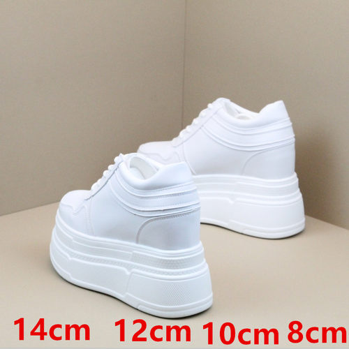 8真皮12厘米厚底百搭小白鞋10cm