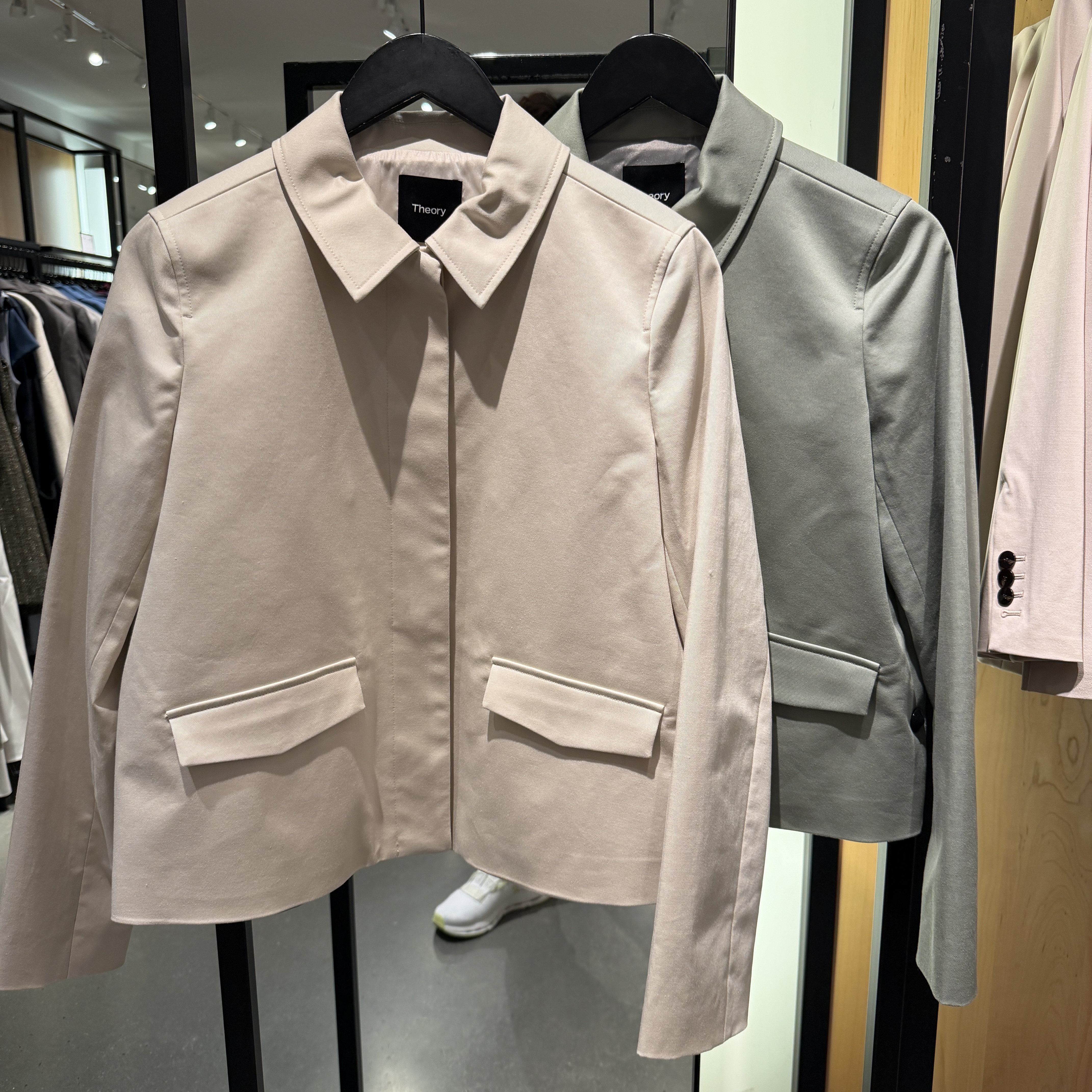 Theory 女士夹克 97%棉商务休闲上衣 上班通勤休闲短外套