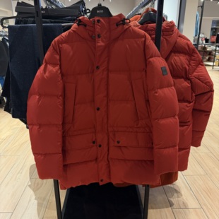 Hugo Boss男士羽绒服连帽长袖保暖外套 美国代购