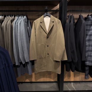 Theory美国代购直邮2025秋冬男士羊毛羊绒混纺大衣商务休闲中长款